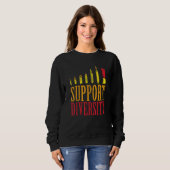 Sweatshirt Puce Support Diversity - Arme à armes à feu (Devant entier)