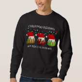 Sweatshirt Pudding de Parties scintillant de Noël Père Noël B (Devant)