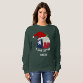 Sweatshirt Pudding TEXAN CHRISTMAS personnalisé (Devant entier)