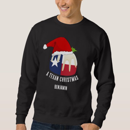 Sweatshirt Pudding TEXAN CHRISTMAS personnalisé (Devant)