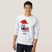Sweatshirt Pudding TEXAN CHRISTMAS personnalisé (Devant entier)