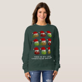Sweatshirt Puddings de fête Noël laid (Devant entier)