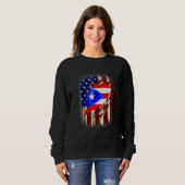Sweatshirt Puerto Rico american flag (Devant entier)