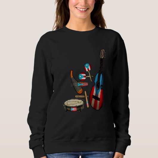 Sweatshirt Puerto Rico Flag Traditional Boricua Parranda Inst (Devant)