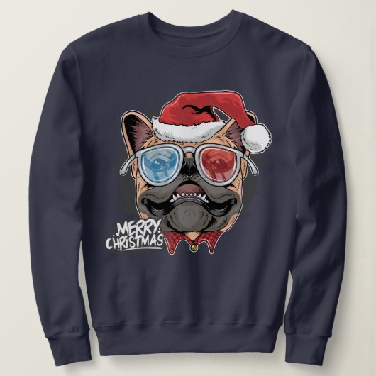 Sweatshirt Pug de Christmas (Design devant)