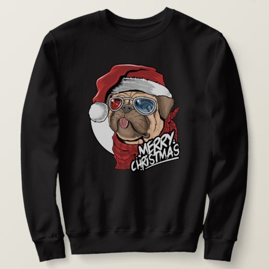 Sweatshirt Pug de Christmas (Design devant)