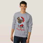 Sweatshirt Pug de Christmas (Devant entier)