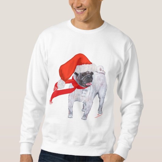 Sweatshirt Pug de Noël (Devant)