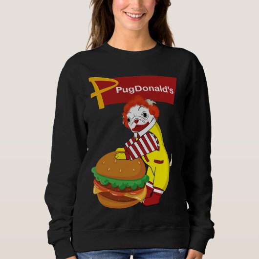 Sweatshirt PugDonald&x27 ; s-Carlin Clown classique T-shirt B (Devant)