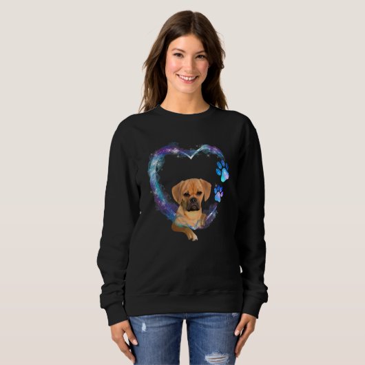 Sweatshirt Puggle Dog in Heart (Devant entier)