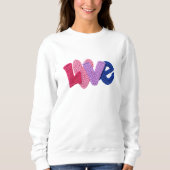 Sweatshirt Pull à motif d'amour au crochet faux (Devant)
