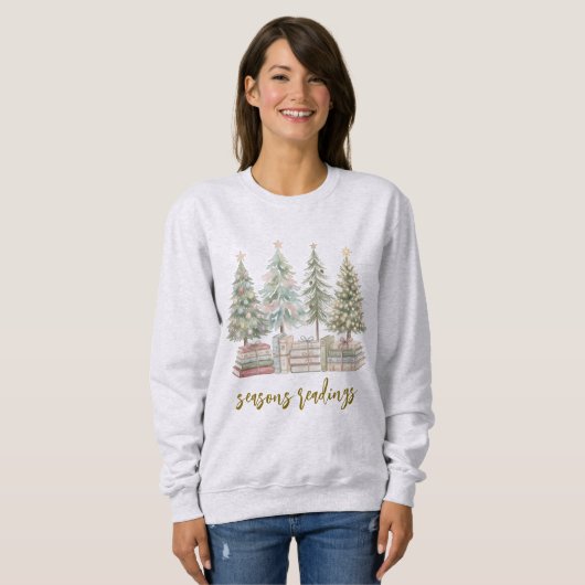Sweatshirt Pull à Noël des lectures de saison (Devant entier)