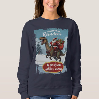 Sweatshirt Pull de Noël moche Santa tyrannosaure t-rex