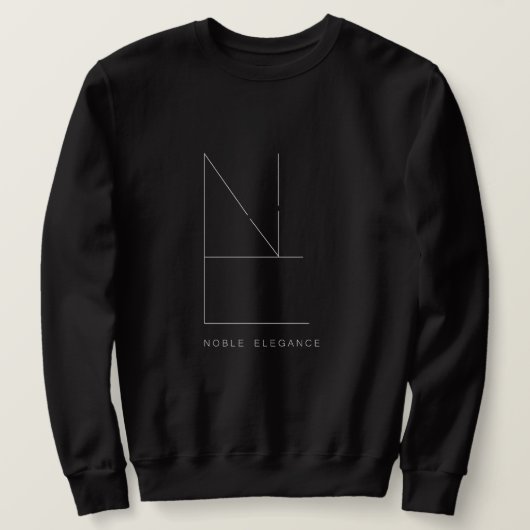 Sweatshirt Pull Noir Pour Hommes (Noble Elégance) (Design devant)