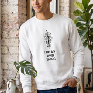 Sweatshirt Pull rasoir noir à col rond minimaliste