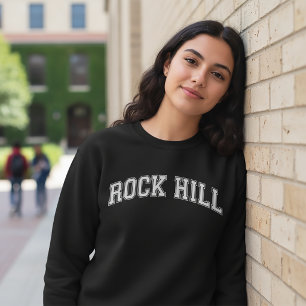 Sweatshirt Pull Rock HILL de style universitaire Amérique Col