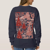 Sweatshirt pull sweatée arbres de Noël pour femmes (Dos)