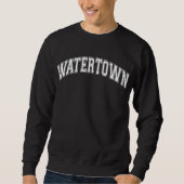 Sweatshirt Pull Watertown de style universitaire College d'Am (Devant)