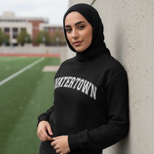 Sweatshirt Pull Watertown de style universitaire College d'Am