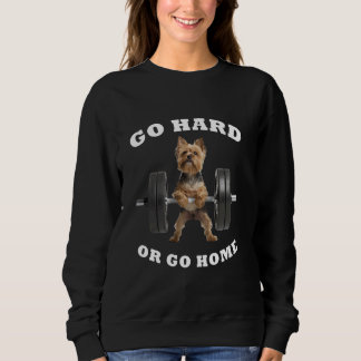 Sweatshirt Pumping Poids Lifting Funny Yorkshire Terrier 3