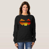 Sweatshirt Pumpkin Face Halloween Jack O Lantern Easy Costume (Devant entier)