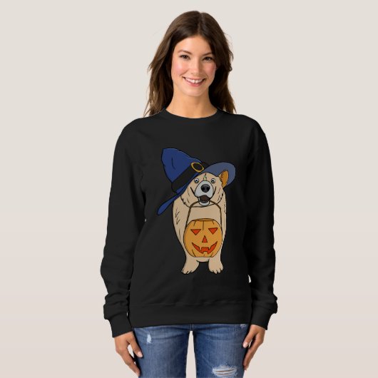Sweatshirt Pumpkin Witch Dog (Devant entier)