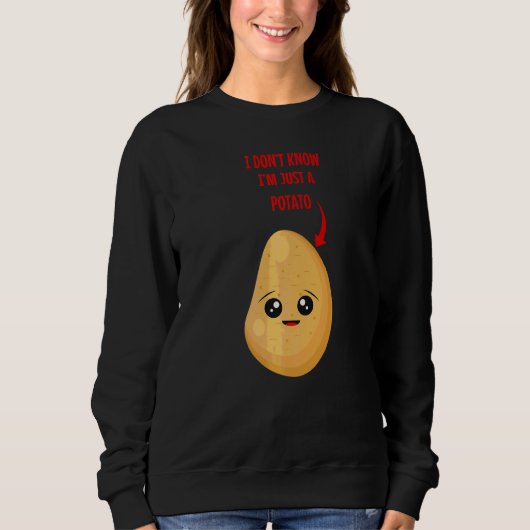 Sweatshirt Pun de nourriture Vegan Potato 1 (Devant)