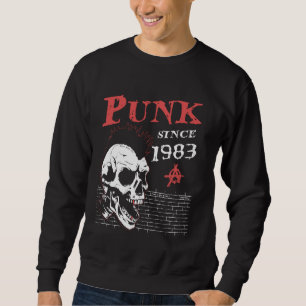 Sweatshirt Punk Depuis 1983, Punks Not Dead, 41 ans et