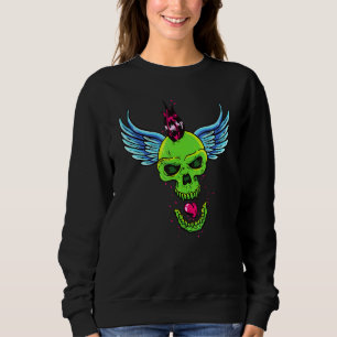 Sweatshirt Punk Rock Crâne Pagan Satané Atheist Anti Church