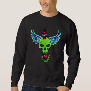Sweatshirt Punk Rock Crâne Pagan Satané Atheist Anti Church