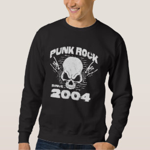 Sweatshirt Punk Rock depuis 2004 - Skull Rock Mains 20e anniv