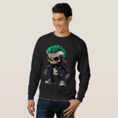 Sweatshirt Punk skateur cool (Devant entier)