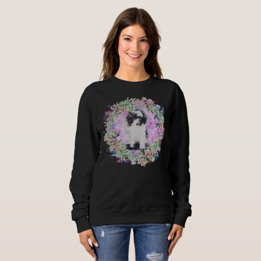 Sweatshirt Puppie de caniche (Devant entier)