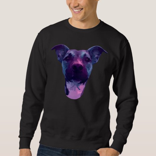 Sweatshirt Puppy Pitbull Rose (Devant)