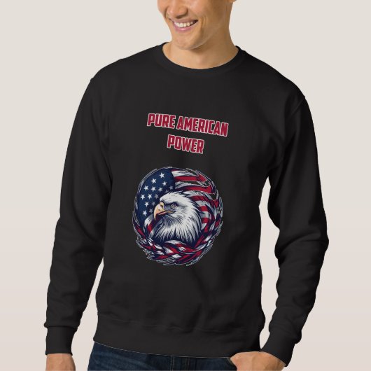 Sweatshirt Pure Puissance Américaine Conception de Force Patr (Devant)