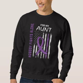 Sweatshirt Purple Aunt Lupus Awareness USA Flag Products Clot