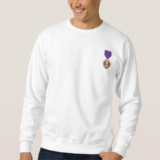 Sweatshirt Purple Heart us Prix militaire Cadeau vétéran (Devant)