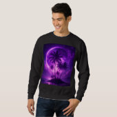 Sweatshirt Purple Moon Island Dreamscape (Devant entier)