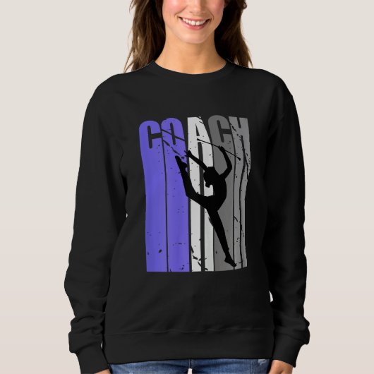 Sweatshirt Purple Rhythmic Gymnastics Coach Instructor Teach  (Devant)