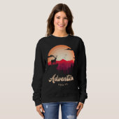 Sweatshirt Purple Sunset Mountain Deer Forest Aventure Attent (Devant entier)
