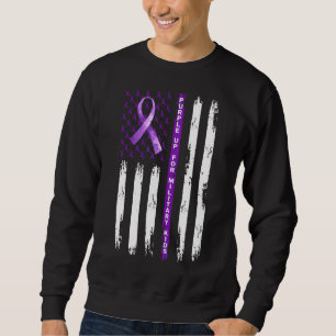 Sweatshirt Purple Up For Military Ribbon Mois Military Kids