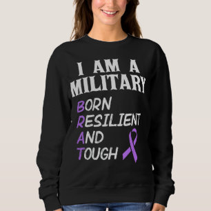 Sweatshirt Purple Up Militaire Mois Enfant Je Suis Militaire