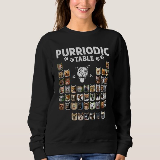 Sweatshirt Purriodic Table Periodic Elements Dog Chemistry Ch (Devant)