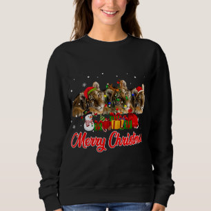 Sweatshirt Pyjama de Noël de Tigre Funny Jumeaux Animaux L