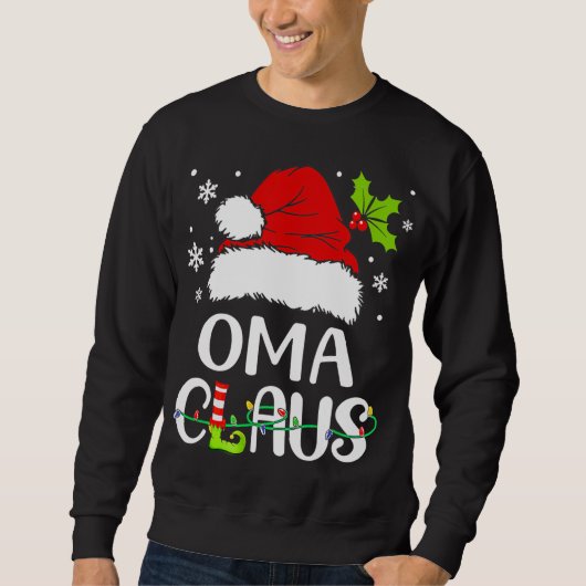 Sweatshirt Pyjamas de Noël Père Noël Noël Noël Noël Oma Claus (Devant)