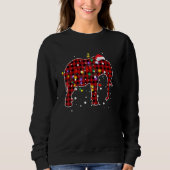 Sweatshirt Pyjamas de Noël Rouge Plaid Famille Jalons L (Devant)