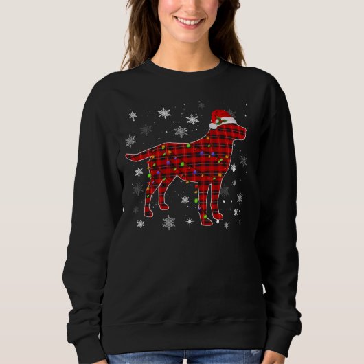 Sweatshirt Pyjamas Red Buffalo Plaid Labrador Retriever Chris (Devant)