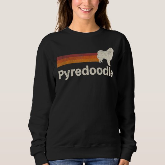 Sweatshirt Pyredoodle vintage Retro Maman Papa Chien (Devant)