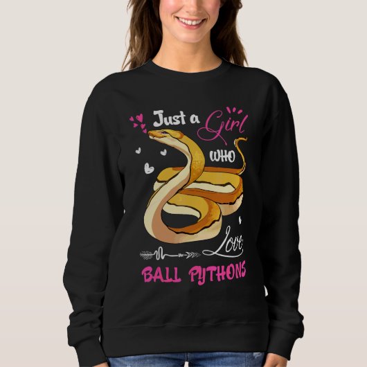 Sweatshirt Python Balle Femme Juste Une Fille Qui Aime Les Py (Devant)