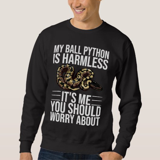 Sweatshirt Python Balle Serpent Hommes Femmes (Devant)